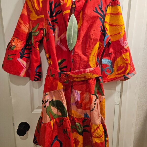 NWT Farm Rio Red Mixed Fruits Ocean Mini Dress - Picture 5 of 7